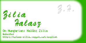 zilia halasz business card