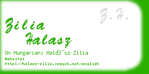 zilia halasz business card